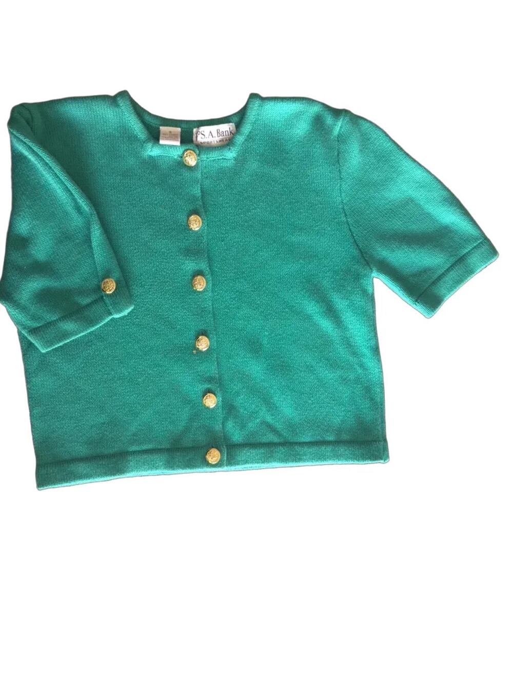 Jos. A. Bank Teal Cotton Knit Cardigan Sweater